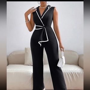 Black and white jumpsuit